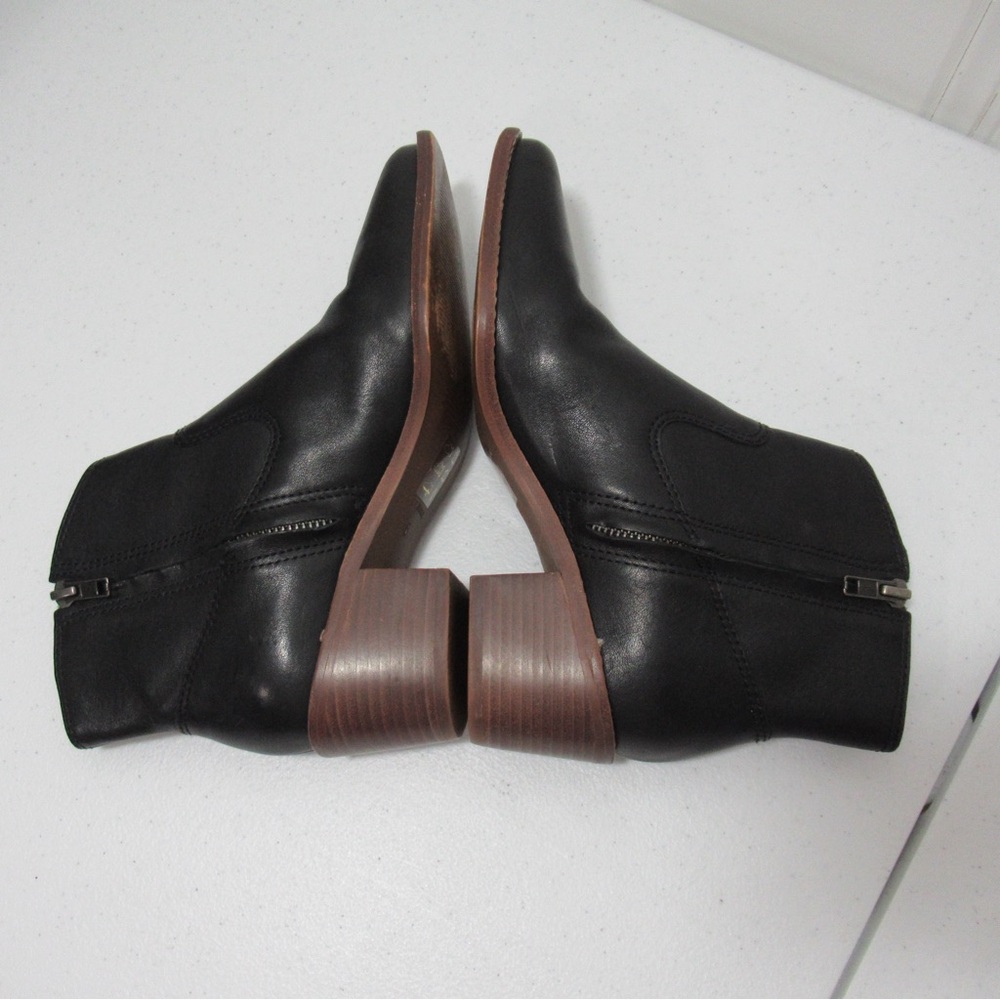 Madewell Hallie Black Leather Western Boots Size 6 - Picture 6 of 17
